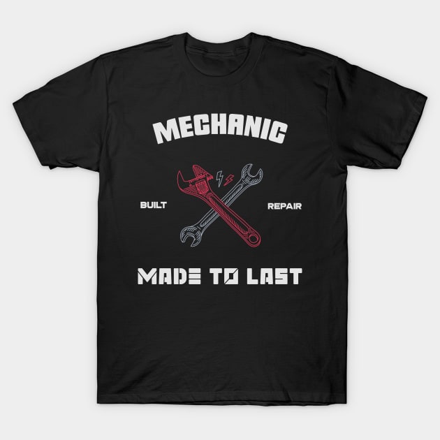 Mechanic Built Repair T-Shirt by vukojev-alex